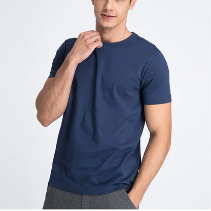 100% Cotton Football T-Shirt Blue